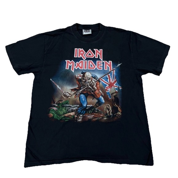 The Roxx Other - Vintage Iron‎ Maiden Shirt Men XL Black Tee Single Stitch Band Concert Trooper